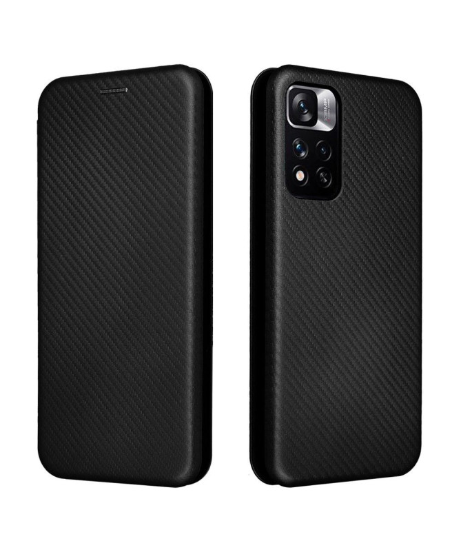 Housse Xiaomi Poco M4 Pro 5G simili cuir fibre de carbone