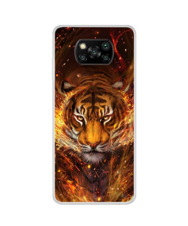 Coque Xiaomi Poco X3, X3 Pro et X3 NFC Tigre de feu