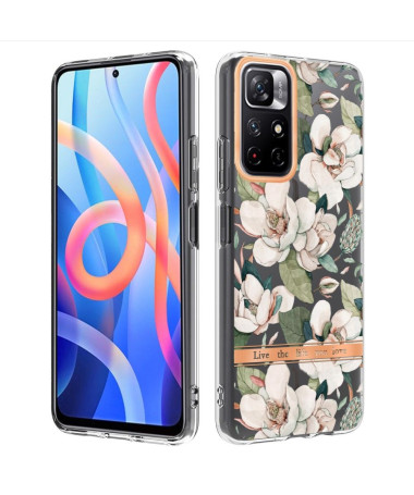 Coque Poco M4 Pro 5G Gardénia fleur blanche