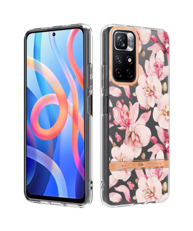 Coque Poco M4 Pro 5G Gardénia fleur rose