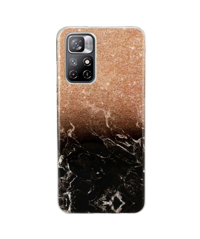 Coque Poco M4 Pro 5G Marbre Paillettes