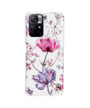 Coque Poco M4 Pro 5G silicone fleur violette