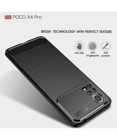 Coque Xiaomi Poco X4 Pro 5G Flexible Effet Brossé