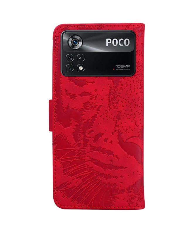 Housse Xiaomi Poco X4 Pro 5G Tigre en relief