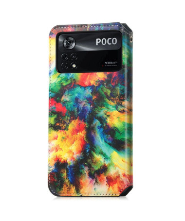 Housse Xiaomi Poco X4 Pro 5G Rabat Flip Nuage iridescent