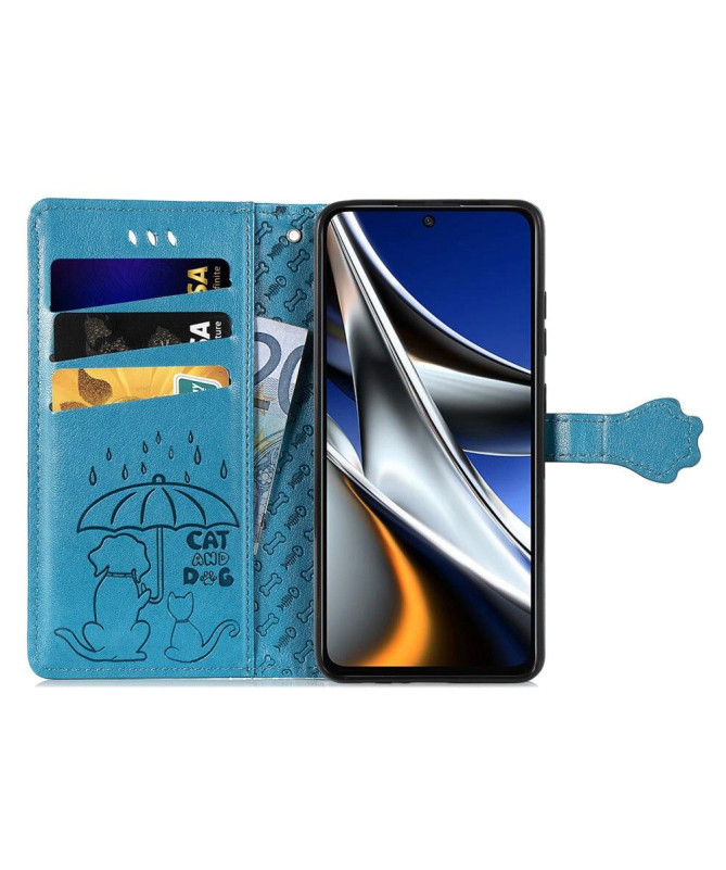 Housse Xiaomi Poco X4 Pro 5G effet cuir animaux en relief - photo 3