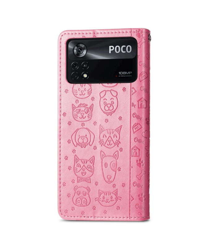 Housse Xiaomi Poco X4 Pro 5G effet cuir animaux en relief - photo 7