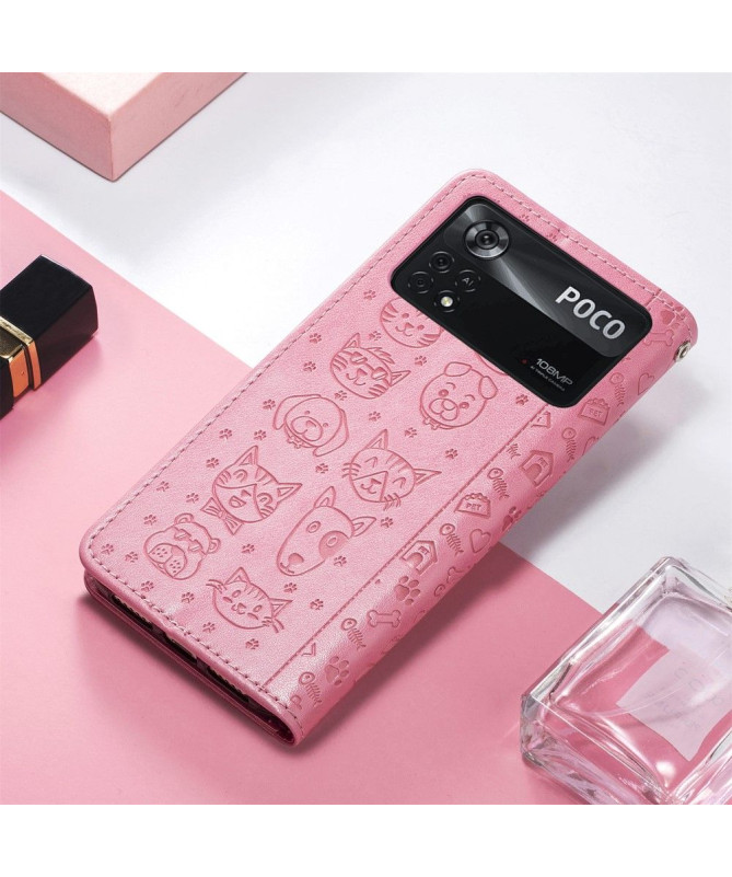 Housse Xiaomi Poco X4 Pro 5G effet cuir animaux en relief - photo 10