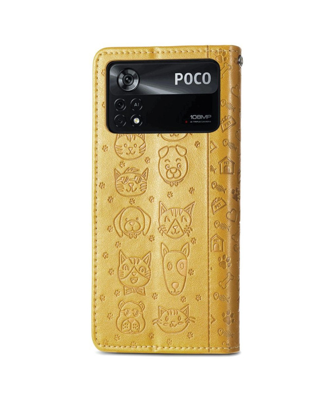 Housse Xiaomi Poco X4 Pro 5G effet cuir animaux en relief - photo 12