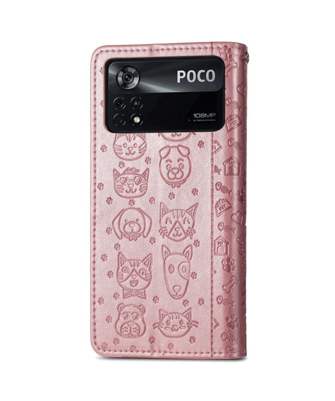Housse Xiaomi Poco X4 Pro 5G effet cuir animaux en relief - photo 17