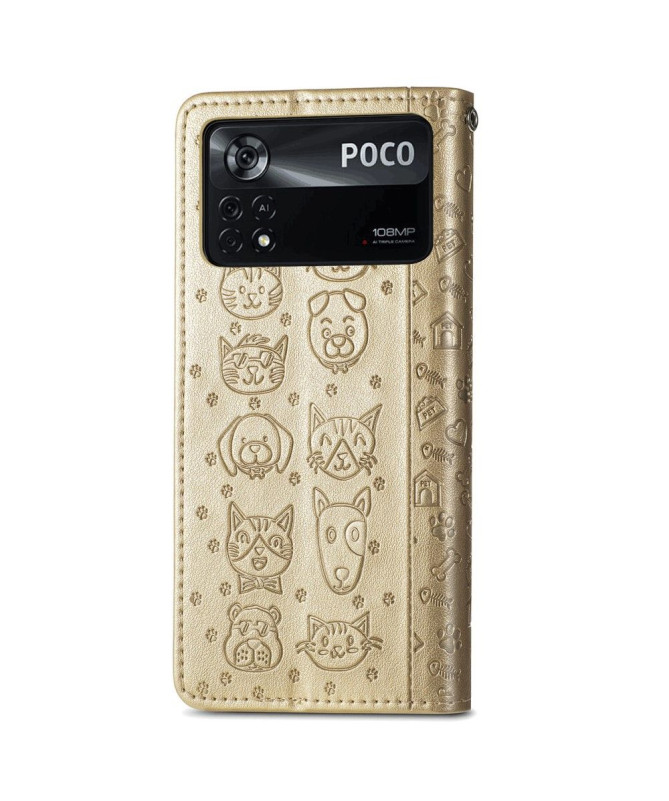Housse Xiaomi Poco X4 Pro 5G effet cuir animaux en relief - photo 21