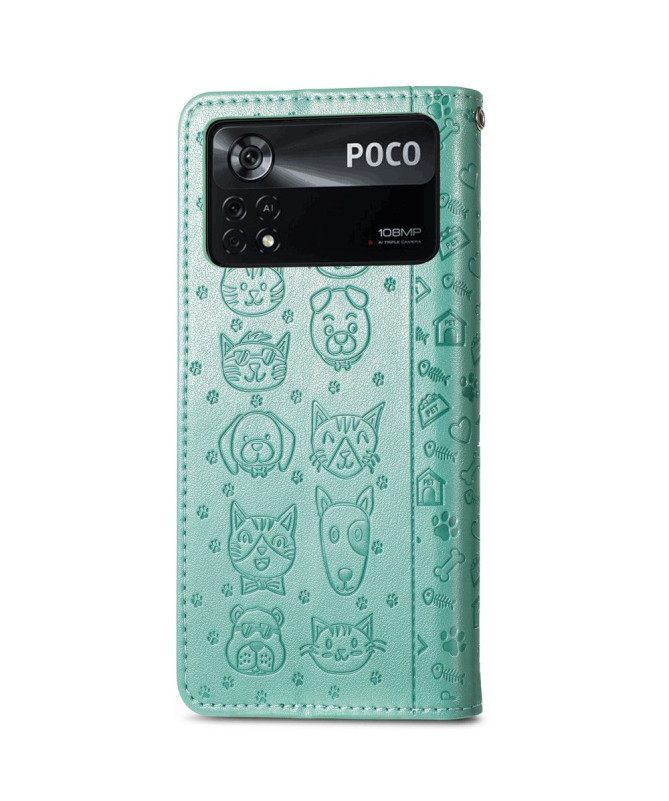 Housse Xiaomi Poco X4 Pro 5G effet cuir animaux en relief - photo 26