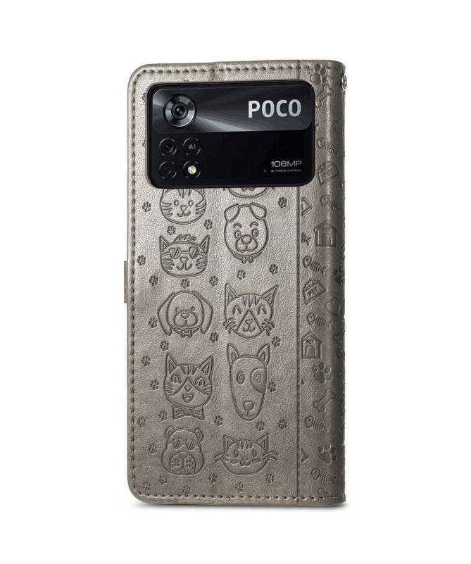 Housse Xiaomi Poco X4 Pro 5G effet cuir animaux en relief - photo 36