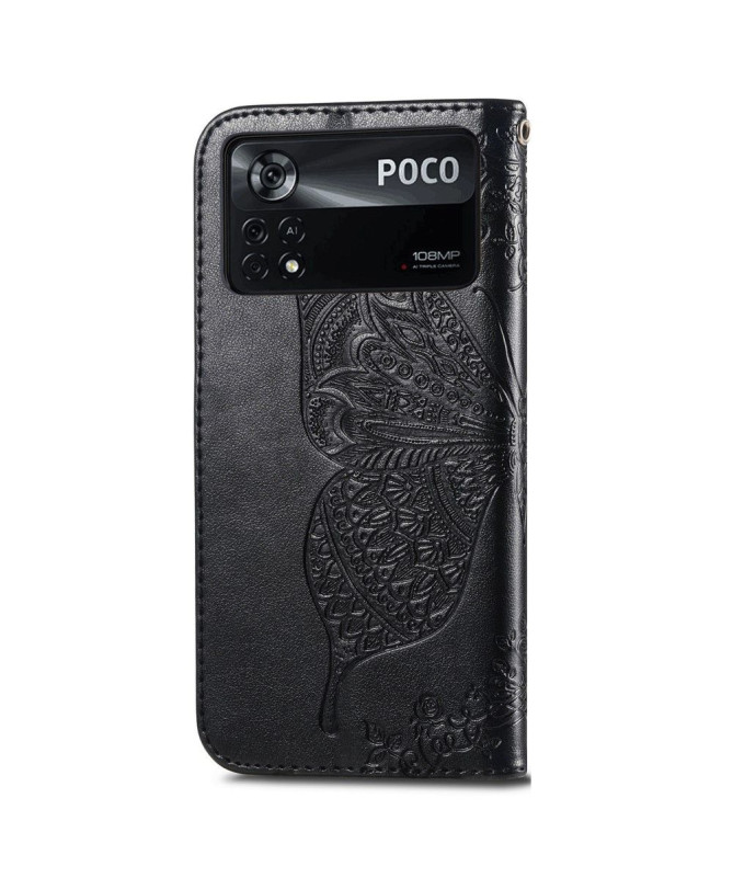 Housse Xiaomi Poco X4 Pro 5G Papillon Relief