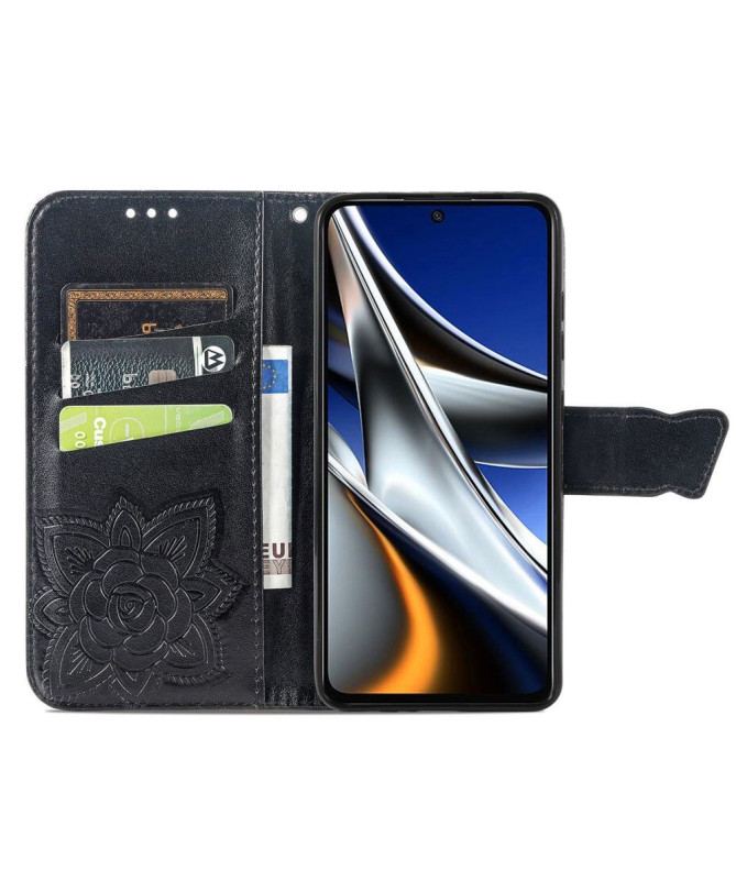 Housse Xiaomi Poco X4 Pro 5G Papillon Relief