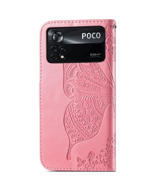 Housse Xiaomi Poco X4 Pro 5G Papillon Relief