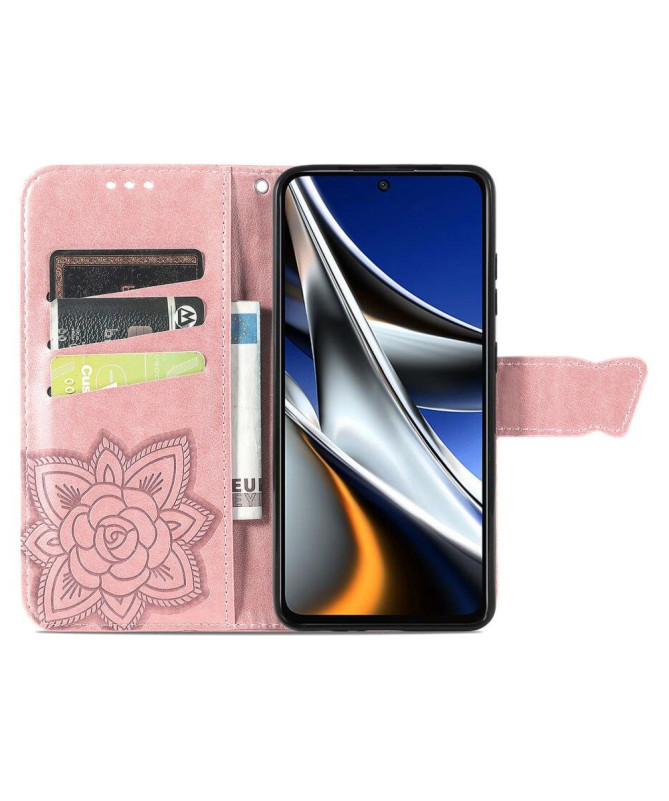 Housse Xiaomi Poco X4 Pro 5G Papillon Relief
