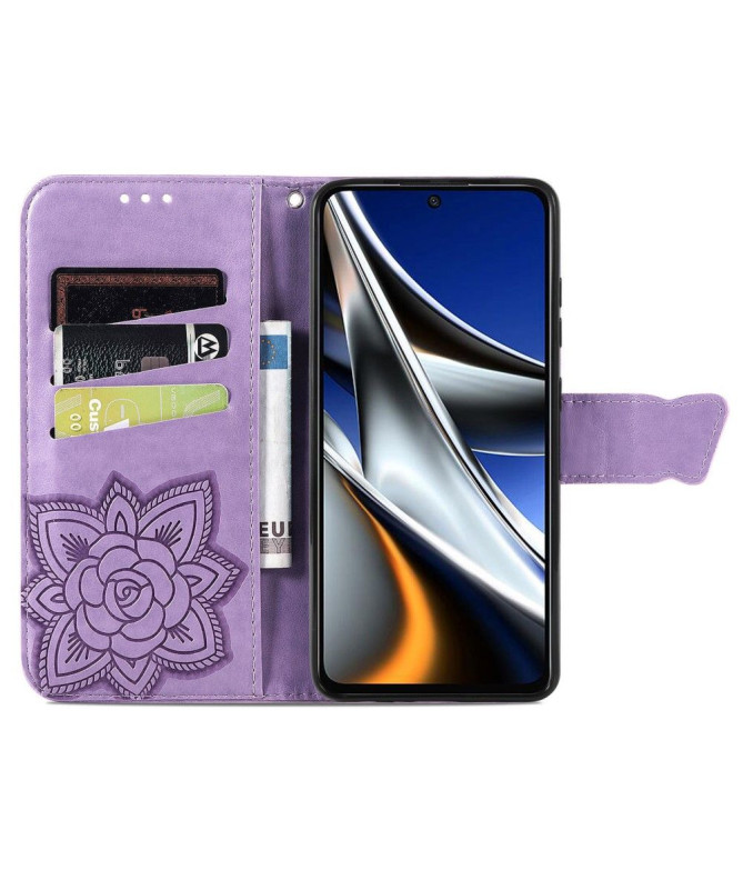 Housse Xiaomi Poco X4 Pro 5G Papillon Relief