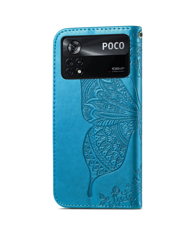 Housse Xiaomi Poco X4 Pro 5G Papillon Relief
