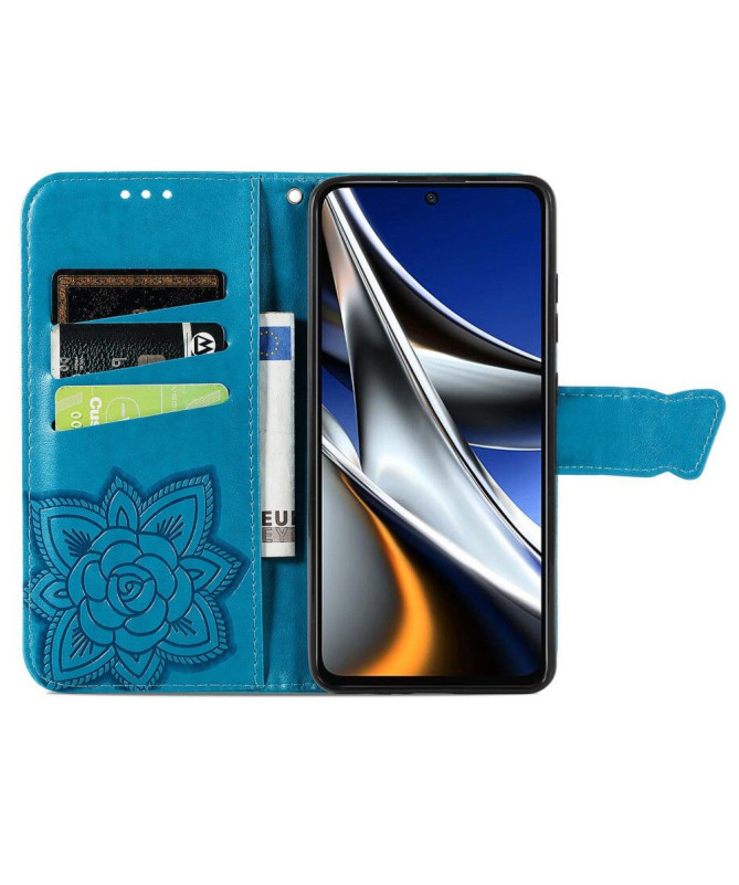 Housse Xiaomi Poco X4 Pro 5G Papillon Relief