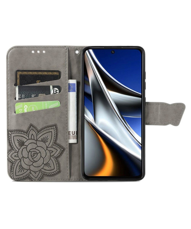 Housse Xiaomi Poco X4 Pro 5G Papillon Relief