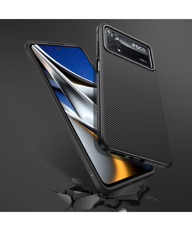 Coque Poco M4 Pro 4G Effet Strié