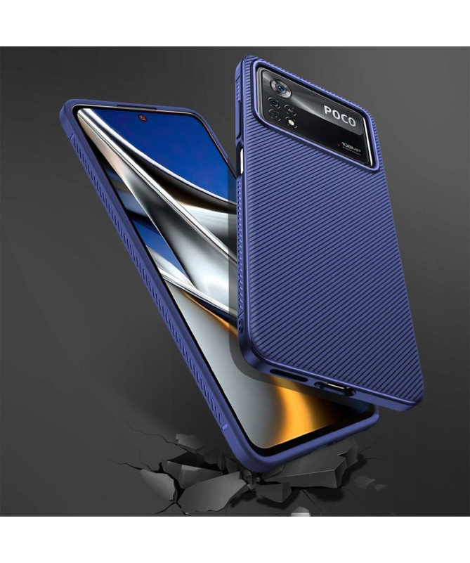 Coque Poco M4 Pro 4G Effet Strié