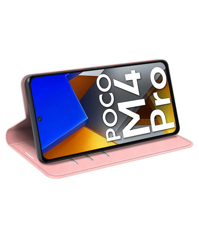 Étui Poco M4 Pro 4G portefeuille revêtement simili cuir mat