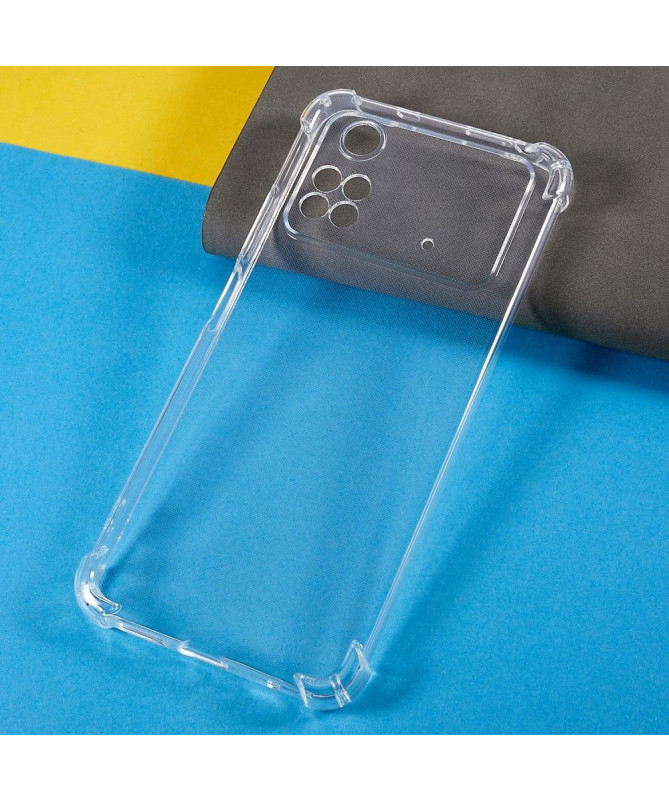 Coque Poco M4 Pro 4G transparente angles renforcés