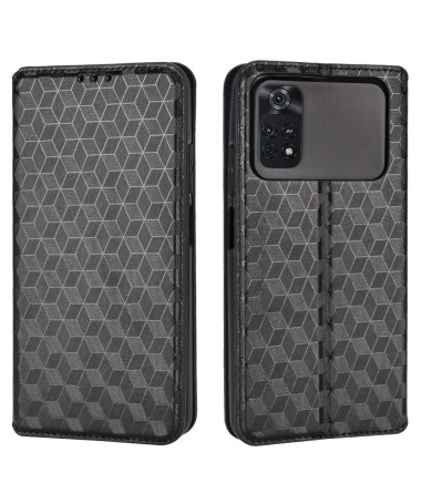 Housse Poco M4 Pro 4G flip cover design géométrie