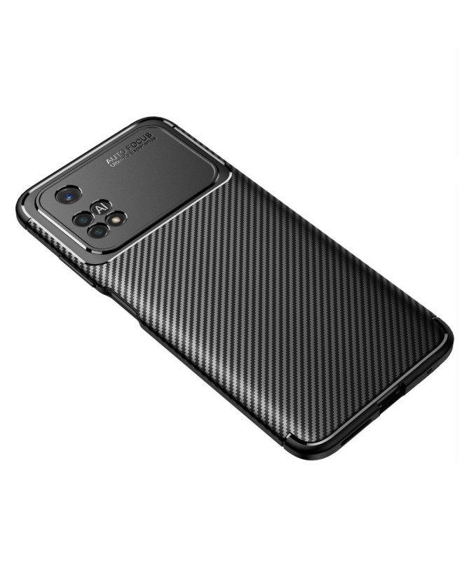Coque Poco M4 Pro 4G style fibre de carbone