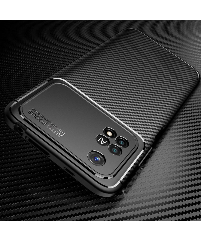 Coque Poco M4 Pro 4G style fibre de carbone
