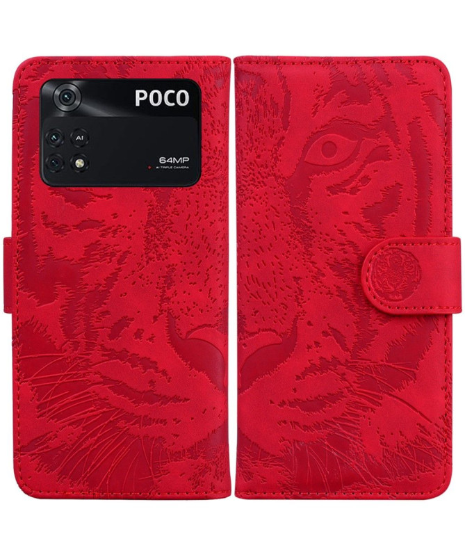 Housse Poco M4 Pro 4G Tigre en relief