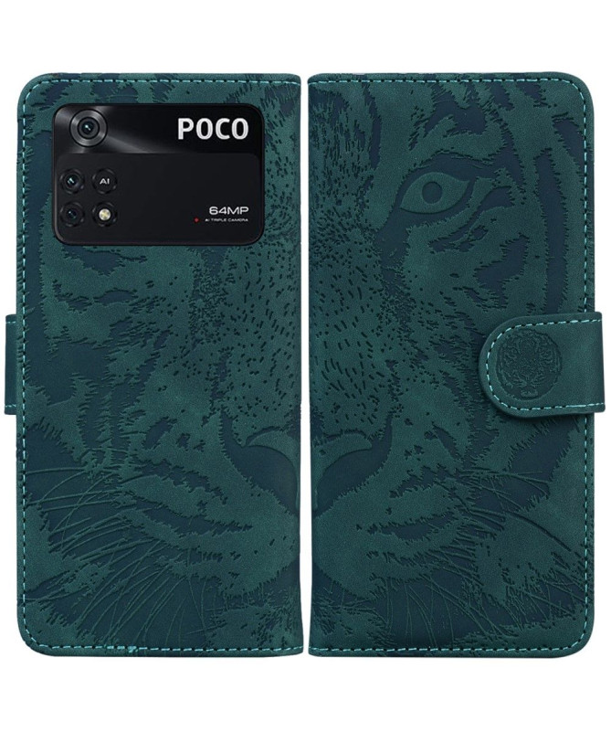 Housse Poco M4 Pro 4G Tigre en relief