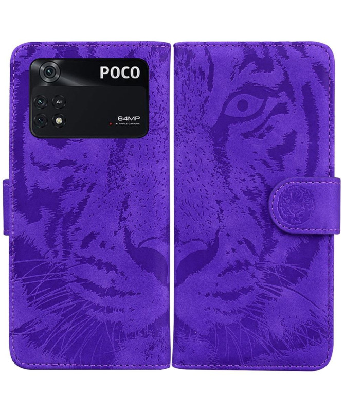 Housse Poco M4 Pro 4G Tigre en relief