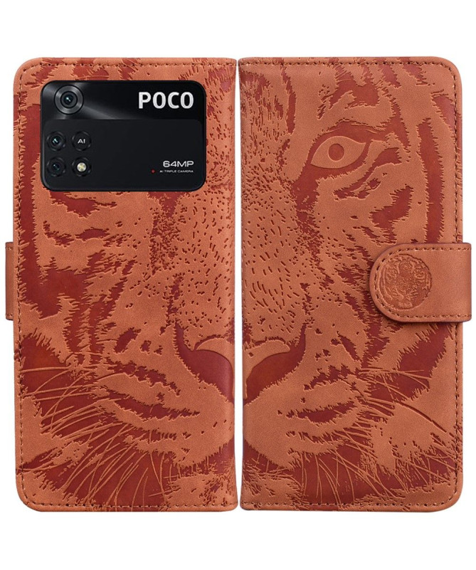 Housse Poco M4 Pro 4G Tigre en relief