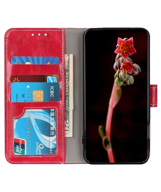 Housse Poco M4 Pro effet cuir luxueux coutures