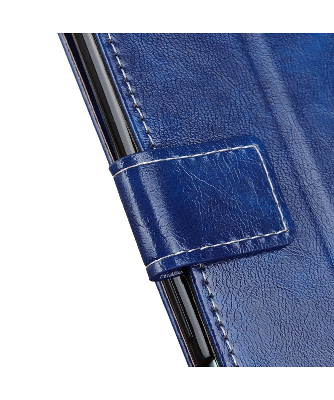 Housse Poco M4 Pro effet cuir luxueux coutures