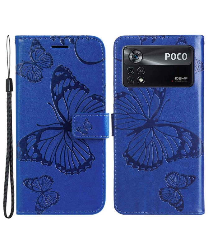 Housse Xiaomi Poco X4 Pro 5G Papillons fonction support - photo 4