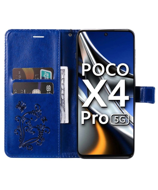 Housse Xiaomi Poco X4 Pro 5G Papillons fonction support - photo 5