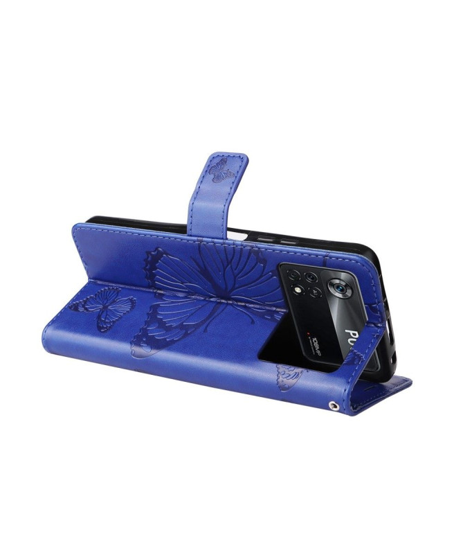 Housse Xiaomi Poco X4 Pro 5G Papillons fonction support - photo 6