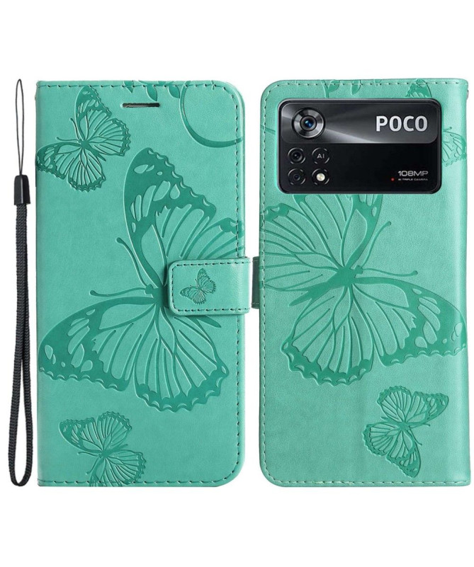 Housse Xiaomi Poco X4 Pro 5G Papillons fonction support - photo 7