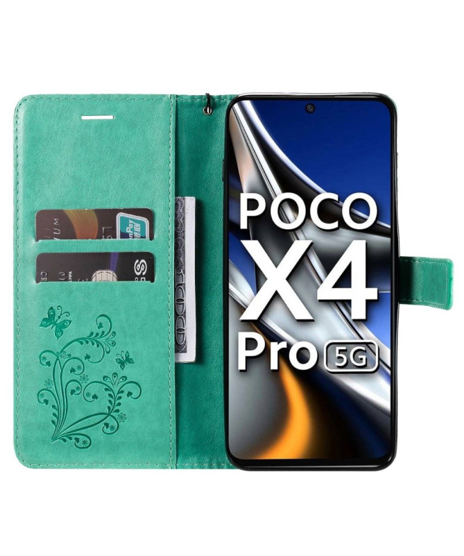 Housse Xiaomi Poco X4 Pro 5G Papillons fonction support - photo 8