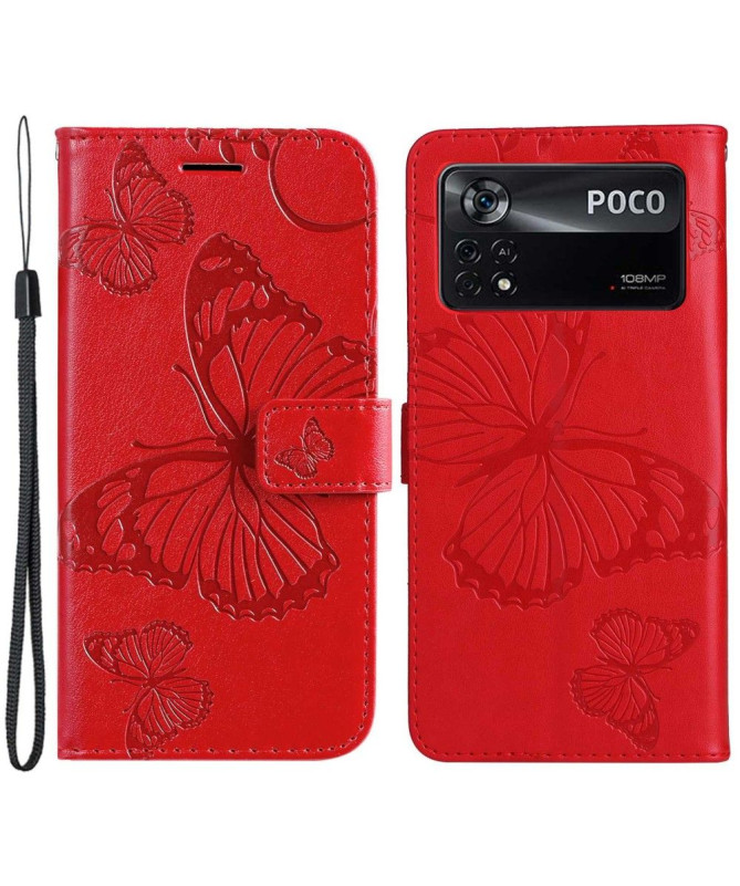 Housse Xiaomi Poco X4 Pro 5G Papillons fonction support - photo 10