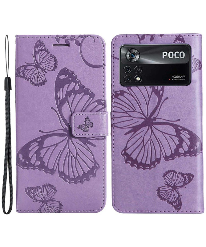 Housse Xiaomi Poco X4 Pro 5G Papillons fonction support - photo 13