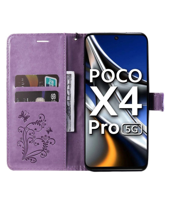 Housse Xiaomi Poco X4 Pro 5G Papillons fonction support - photo 14