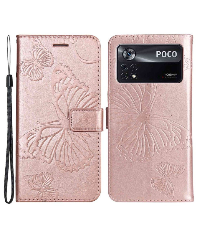 Housse Xiaomi Poco X4 Pro 5G Papillons fonction support - photo 16