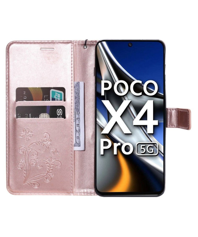 Housse Xiaomi Poco X4 Pro 5G Papillons fonction support - photo 17