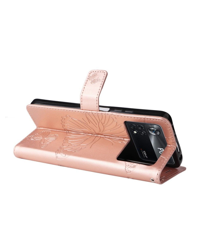 Housse Xiaomi Poco X4 Pro 5G Papillons fonction support - photo 18