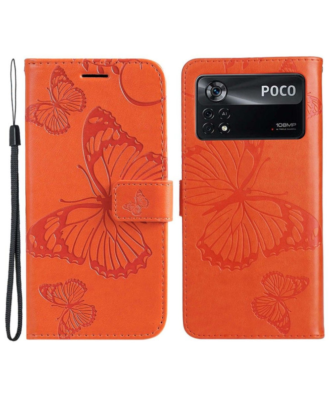 Housse Xiaomi Poco X4 Pro 5G Papillons fonction support - photo 19